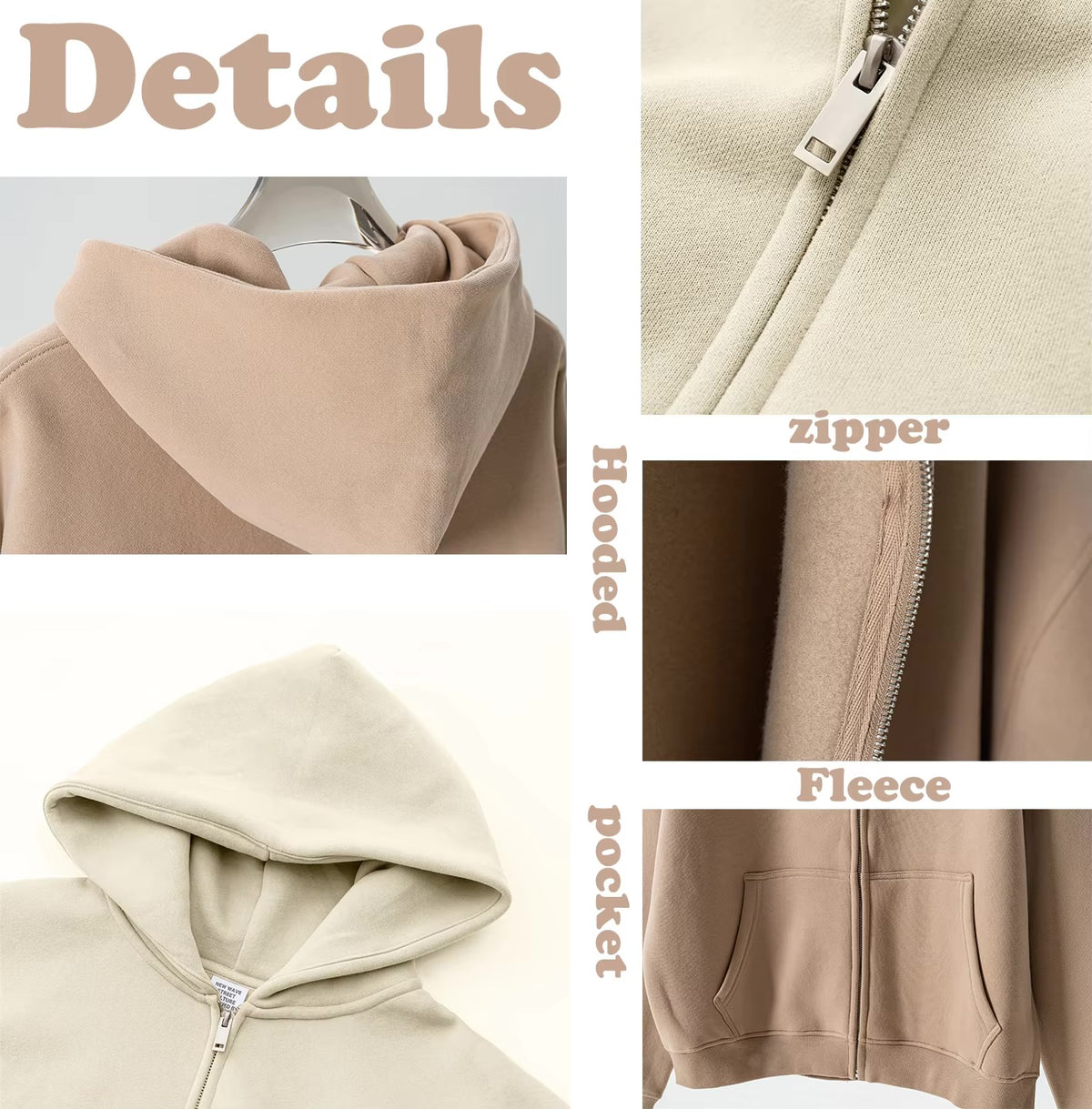 Wholesale Custom Logo Hot Sale Cotton Fleece Heavy Weight Men Hoodies High Quality Oversized Zip up Hoodie Unisex