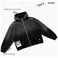 MenS Streetwear Jacket OEM 400G Heavyweight Zip Hoodie Manufacturer Custom Hoodies Drop Shoulder 400Gsmhoodiemanufacturer Hoodie
