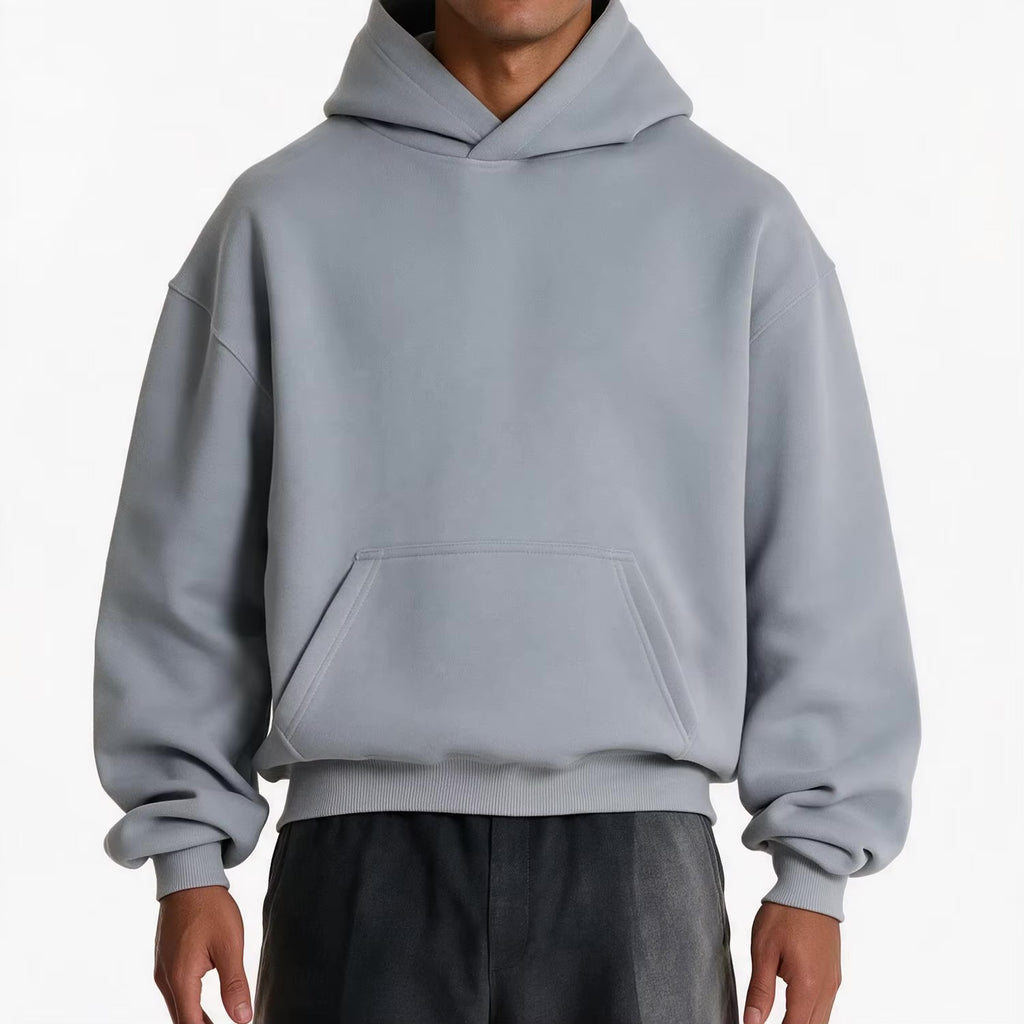 SEMETAL High Quality Fleece Designer Cropped Blank Hoodie Unisex Custom Graphic 500 Gsm Heavyweight Cotton Oversized Hoodies Men